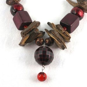 SB-Bijoux Handmade Mixed-Brown Necklace Set.
